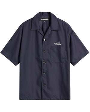 Neighborhood Solid Hawaiian Shirt - Blue