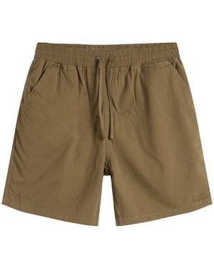 Forét Hush Seersucker Shorts - Green