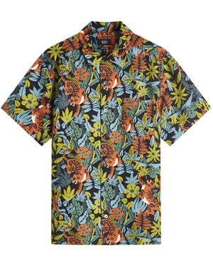 A.P.C. Roy Tropical Print Vacation Shirt - Green