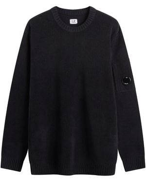 C.P. Company Chenille Ribbed Knit Sweater - Blue