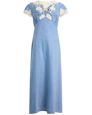 RIXO London Amari Dress - Blue