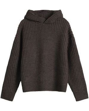 MKI Miyuki-Zoku Chunky Rib Knit Hoodie - Grey