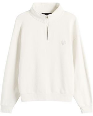 END. Slice Half Zip Sweat - White