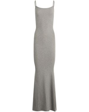 Skims Soft Lounge Long Slip Dress - Grey
