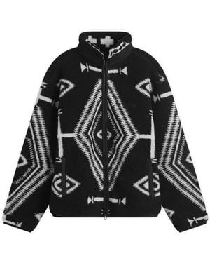 Pendleton Jacquard Fleece Jacket - Black