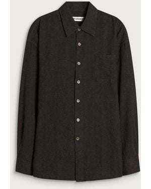 Our Legacy Check Grid Cloth Borrowed Shirt - Black