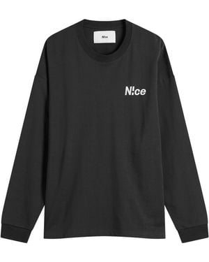 N!CE Logo Long Sleeve T-Shirt - Black