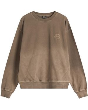 KARMA8A Washed Crewneck Sweatshirt - Brown