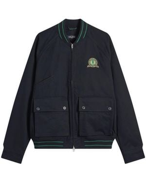 Fred Perry Tennis Badge Bomber Jacket - Blue