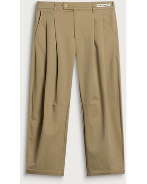 Porter James Dart-Knee Pleated Trousers - Natural