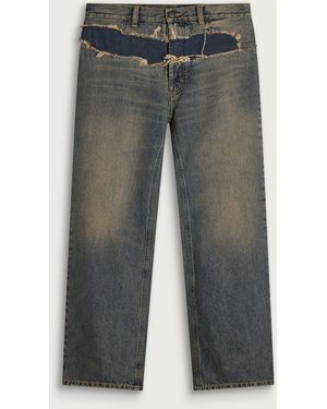 Maison Margiela Distressed Denim Trousers - Grey