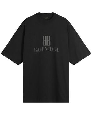 ◆BALENCIAGA◆バレンシアガ Nano Bb Tシャツ Men's Nano Bb T-shirt Medium Fit in Black Faded | Balenciaga SG