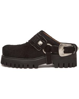 Toga Suede Chunky Shoes - Black