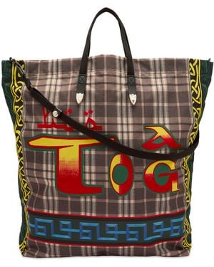 Toga Printed Tote Bag - Black