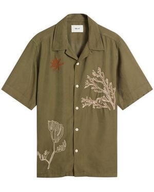 NN07 Julio Embroidered Short Sleeve Shirt - Green
