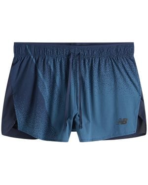 New Balance Rc Ultra Light Printed Short 3" - Blue