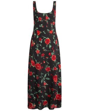 RIXO London Bondi Rose Midi Dress - Red
