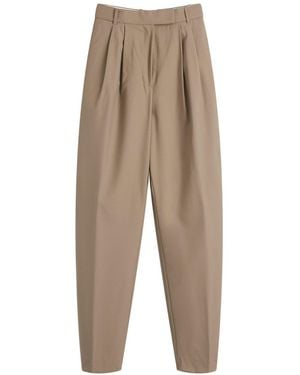 Rohe Round Leg Shaped Tailored Pants - Natural