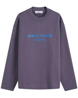 Stone Island Marina Crew Neck Sweatshirt - Purple