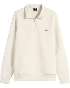 Dickies Oakport Quarter Zip Sweat - White