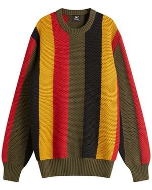 PATTA Stripe Honeycomb Knit Jumper - Blue