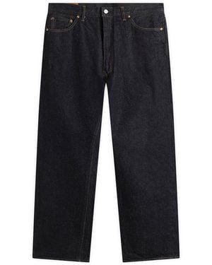 Kaptain Sunshine Wash Denim Straight Leg Jeans - Blue