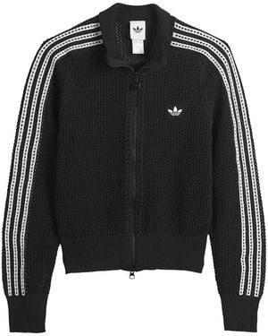 adidas Crochet Track Top - Black