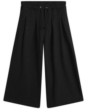 ANGLAN Double Valley Tuck Sweat Trousers - Black