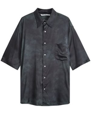 Acne Studios Sandrok Carlijn Jacobs Print Short Sleeve Shirt - Black