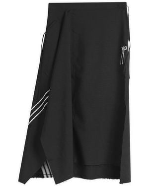 Y-3 3-Stripe Midi Skirt - Black