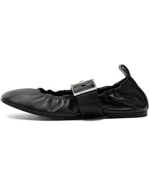 Alohas Sarea Leather Ballet Flat - Black