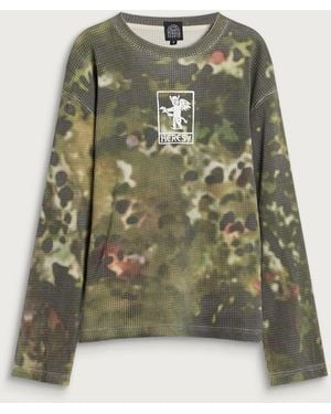 Heresy Rogue Long Sleeve Waffle T-Shirt - Green