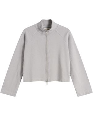 mfpen Cropped Leisure Zip Up - Grey