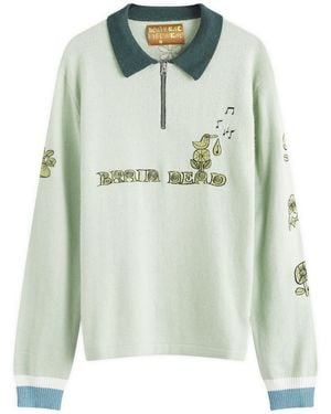 Brain Dead Lex Half Zip Sweatshirt - Green