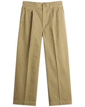 AURALEE One-Tuck Wide Pants - Natural