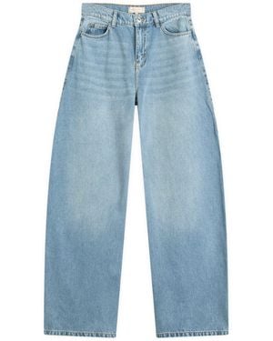 Stel Wide Barrow Leg Denim Jeans - Blue