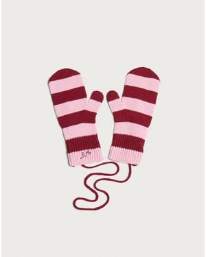 Damson Madder String Mittens - Red