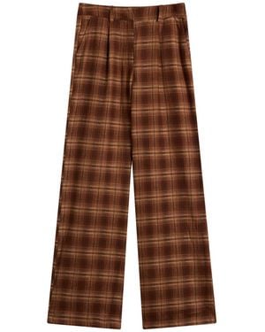 4th & Reckless Tove Check Trousers - Brown