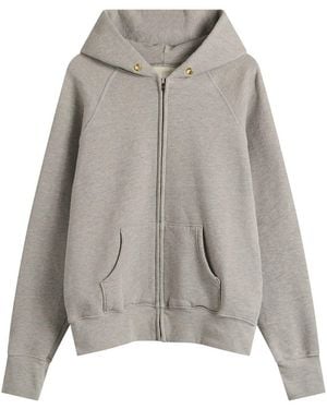 Les Tien Heavyweight Raglan Zip Hoodie - Grey
