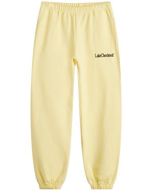 Late Checkout Lc Logo Sweat Trousers - Yellow