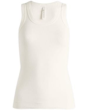 Skims Cotton Rib High Scoop Tank - White