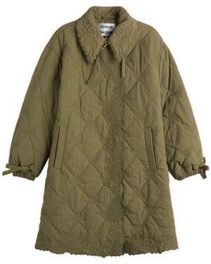 Damson Madder Avery Quilted Coat - Green