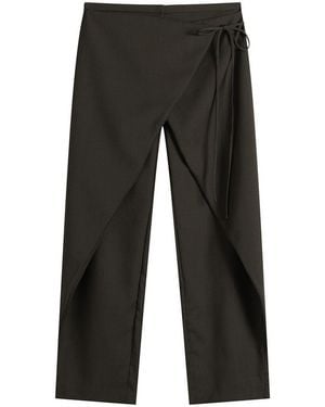 St. Agni Wrap Rouleau Pants - Gray