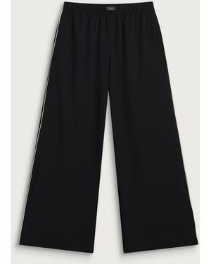 Tala Wide Leg Studio Trousers - Black