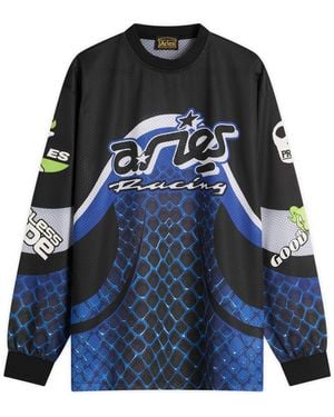 Aries End. X Moto Dodgem Airtex Long Sleeve Top - Blue