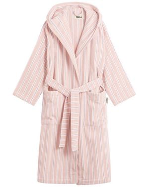 Tekla Terry Hooded Bathrobe - Pink