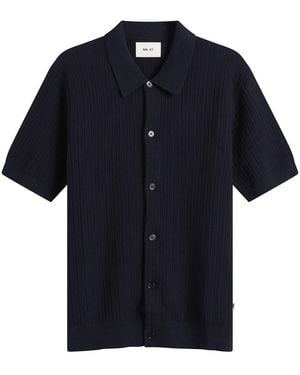 NN07 Nolan Polo Cardigan - Blue