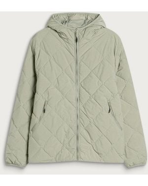 Hiking Patrol Base Grid Lt Down Hooded Jacket - Green