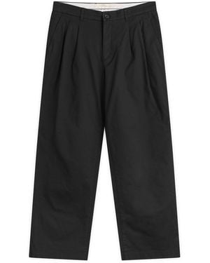 Norse Projects Hestur Relaxed Twill Pleated Trousers - Grey
