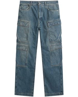 Rick Owens Double Cargo Jeans - Blue